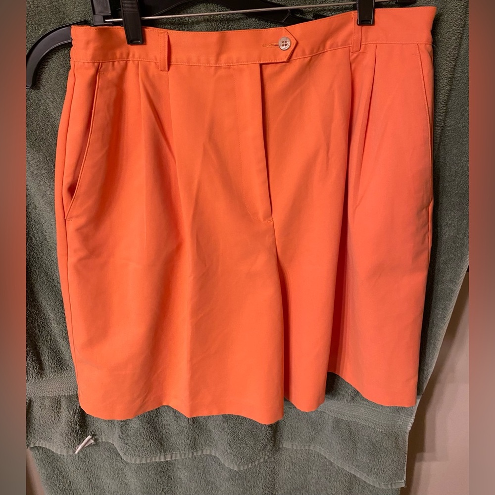 Ladies soft orange shorts size 14 in GUC